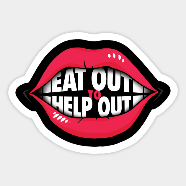 Eat Out to Help Out Sticker by zeeshirtsandprints